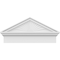 Ekena Millwork Peaked Cap Sunburst Architectural PVC Combination Pediment, 28"W x 13-7/8"H x 2-3/4"P (Pitch 6/12) PEDPC028X140PKC01 - alternate 3